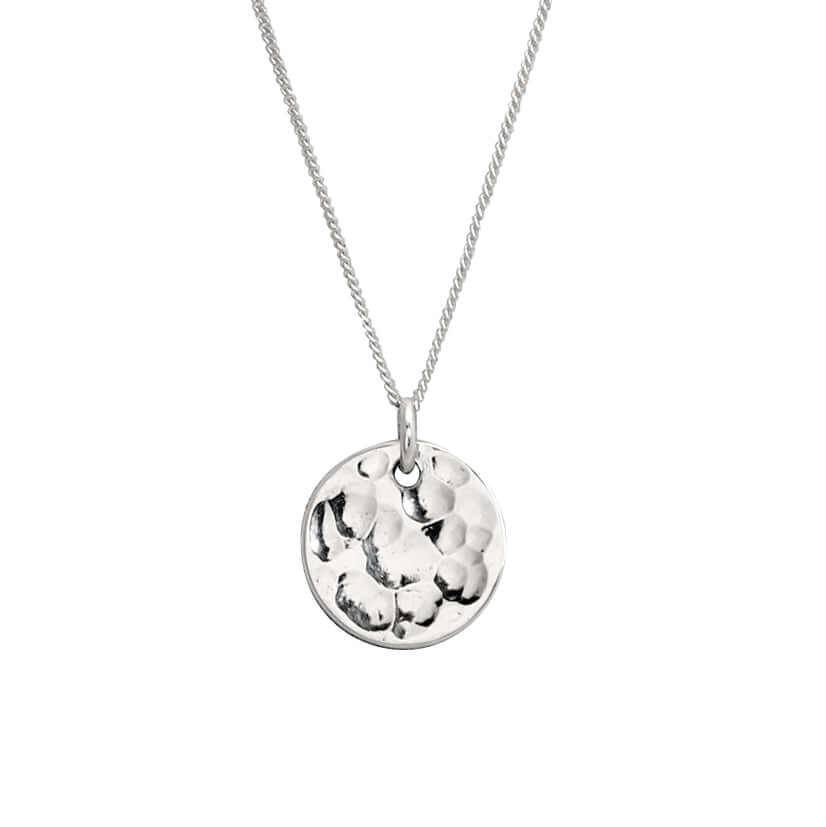 Marie Beatice Gade | DOMINGA - Hammered silver pendant necklace